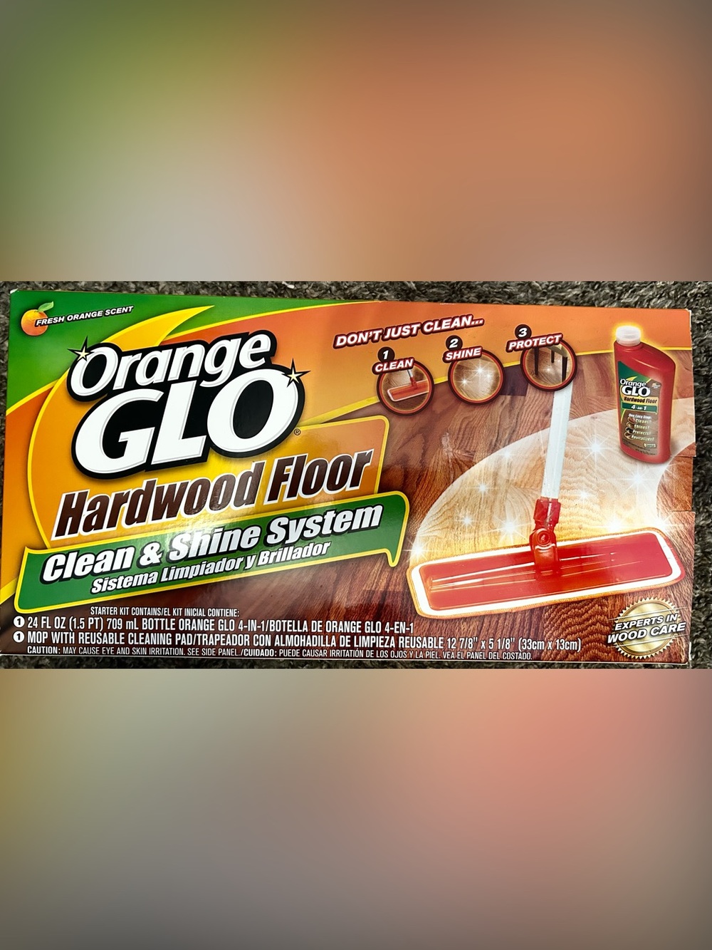 Orange GLO Hardwood Floor Clean & Shine System start kit